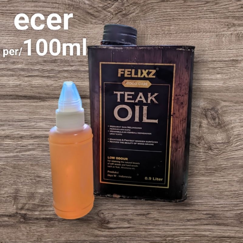 

felixz teak oil / natural oil finishing kayu ecer 100ml