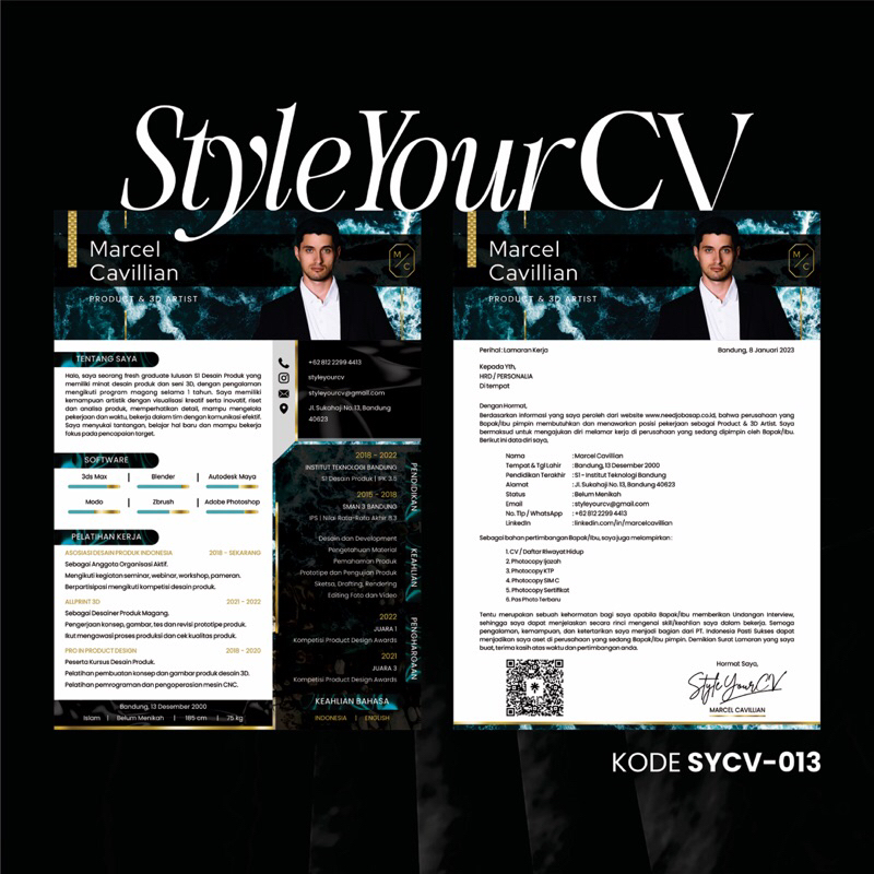 

BELI 1 CV & Surat Lamaran Digital KODE SYCV-013