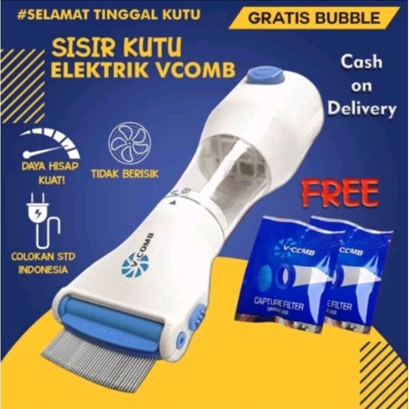 ALAT PENYEDOT KUTU SISIR VAKUM KUTU RAMBUT DAN TELUR KUTU ELEKTRIK