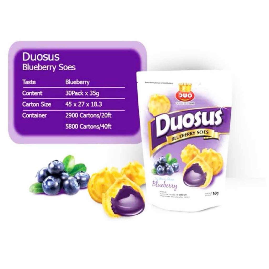 

Duosus 35 Gr Soes Coklat Blueberry Mini Nikmat Cemilan Sus Enak Termurah Walens Choco