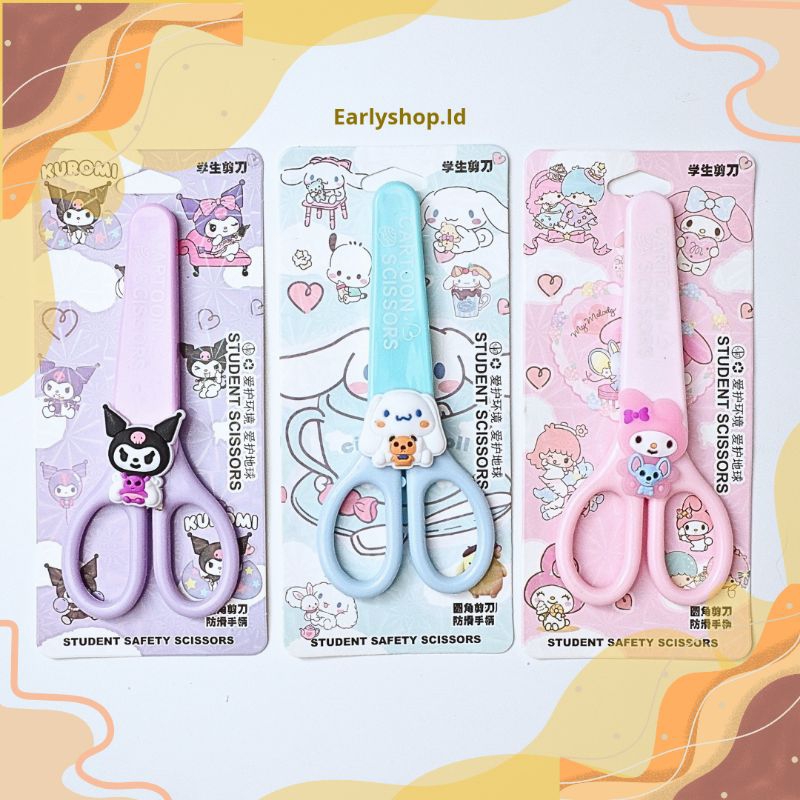 

Gunting Seath Sanrio No. 9105 Scissors Pemotong Serba Guna Stanles Lucu Anak kids Unik Kertas Rambut