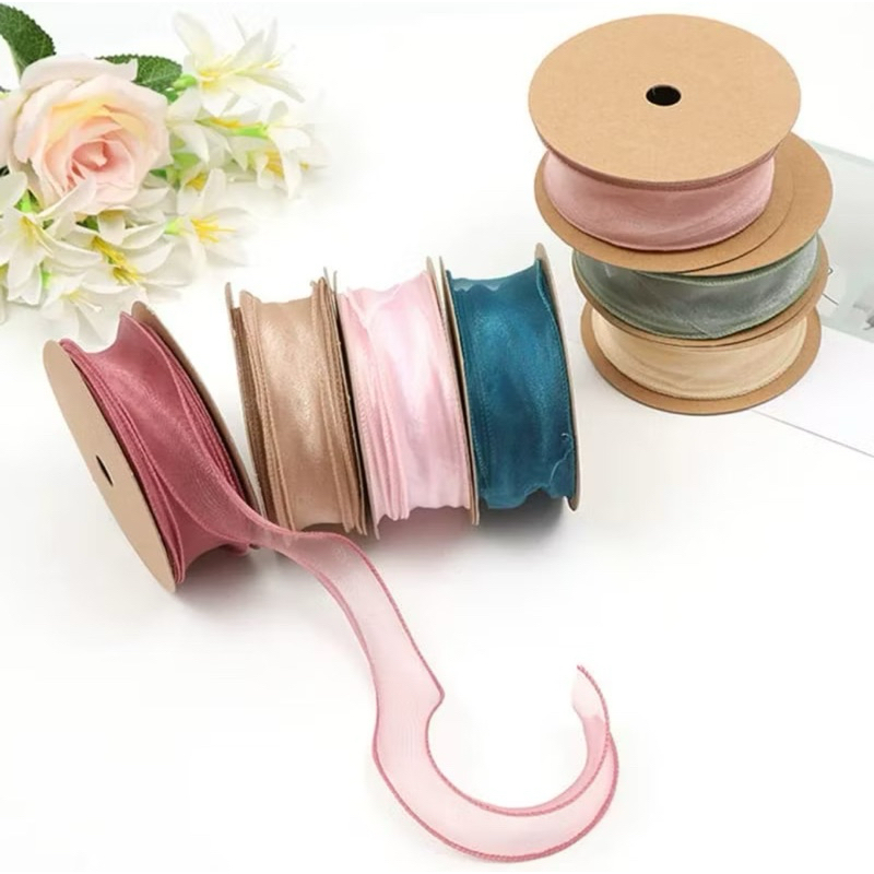 

PT04 Pita Kado Pita Organza Premium ROLL Ukuran 2,5 CM Pita Bunga Buket Dekorasi TO