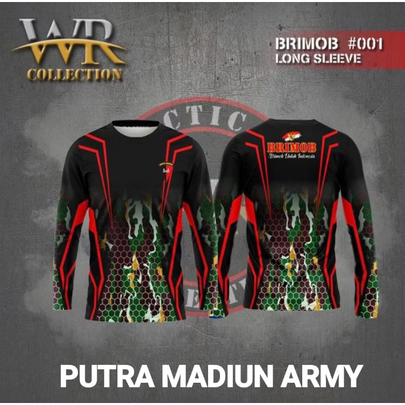 Baju Kaos Loreng Tactical Brimob / Kaos Lengan Panjang Loreng Brimob