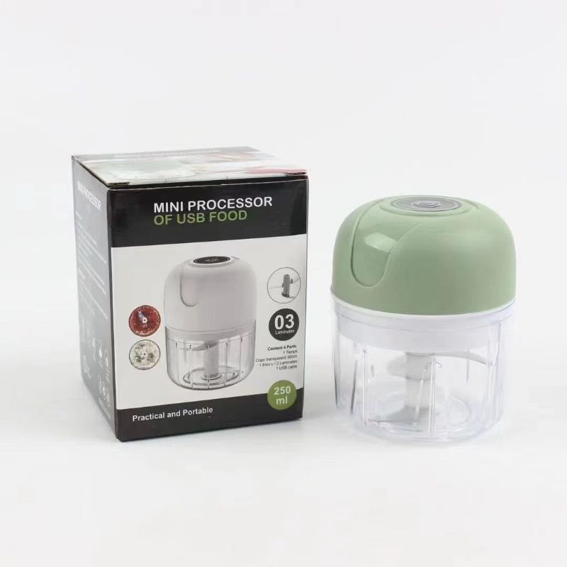 MINI Chopper Portable Alat Blender Bumbu Kecil 250ml Tanpa Kabel Mesin Cacah Bumbu USB