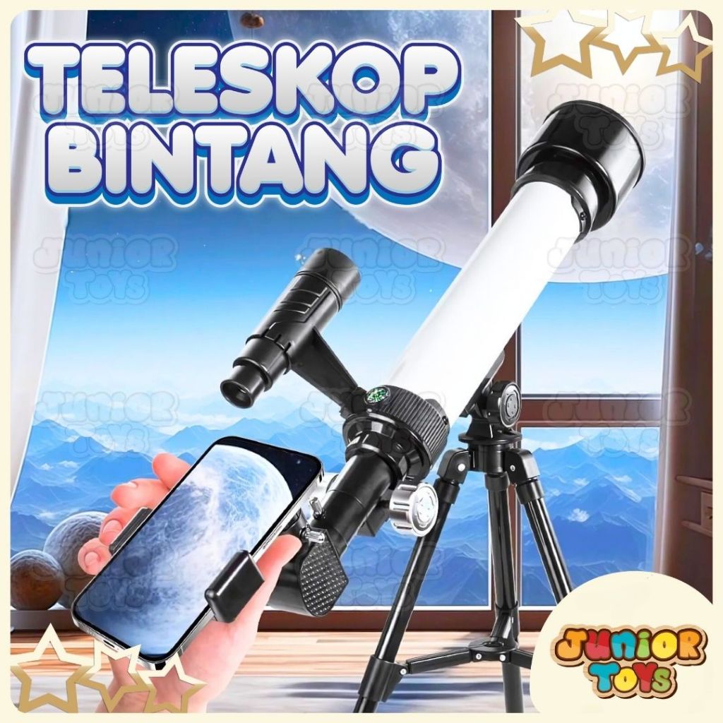 Promo Teleskop Astronomi Edukasi Anak Teropong Bintang Bisa Zoom Menggunakan Handphone Astronomical