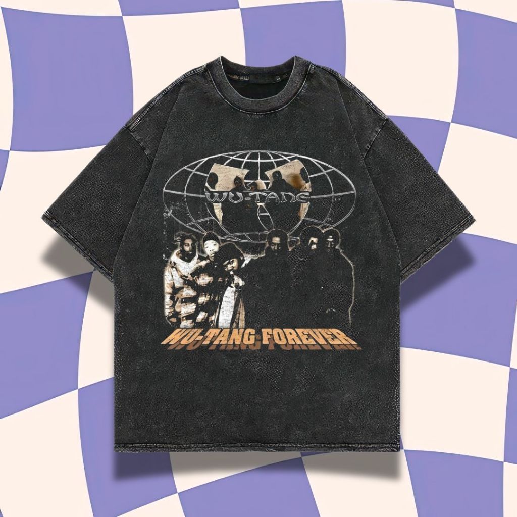 Purple Haze "Wu-Tang Forever" Oversized T-Shirt | Stone Wash | Kaos Oversize | Vintage | Atasan