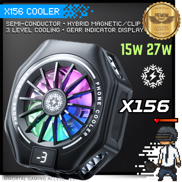 [IM] X156 Hybrid Magnetic Funcooler Gaming Kipas Pendingin utk HP Smartphone Tablet iPad Fan Cooler 
