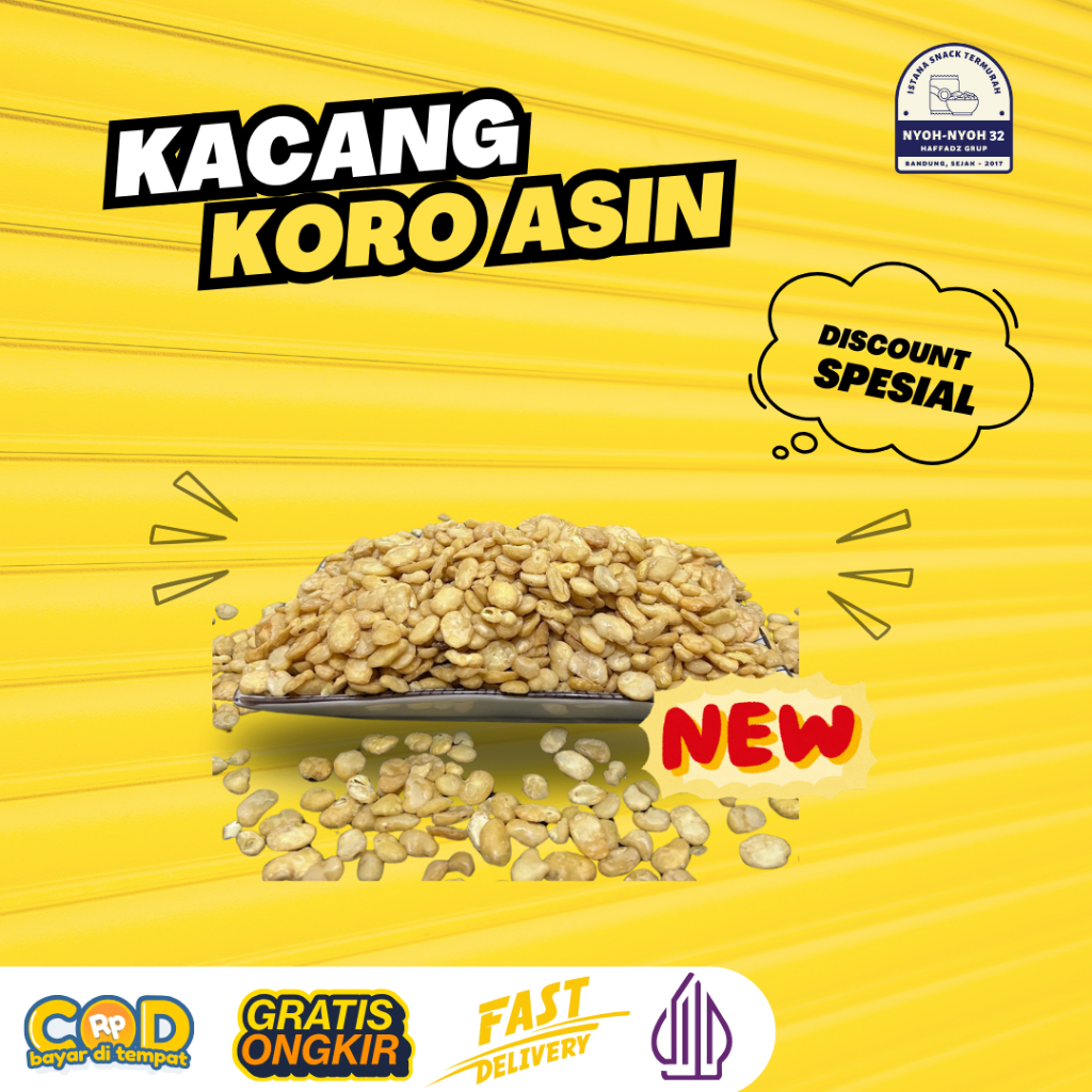 

250 gram Kacang Koro Asin Crunchy – Kacang Koro Renyah & Gurih Banget! Camilan Yang Bikin Ketagihan!