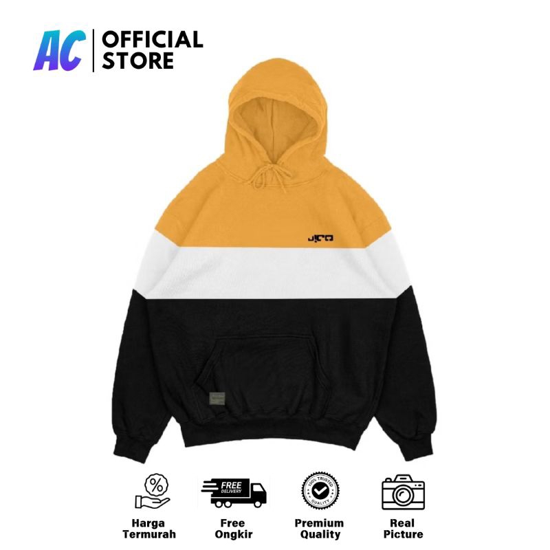 AspireC - Jaket Sweater Hoodie Keren Unisex Import Bahan Fleece Premium  Size M-XXL Warna Kuning Mix