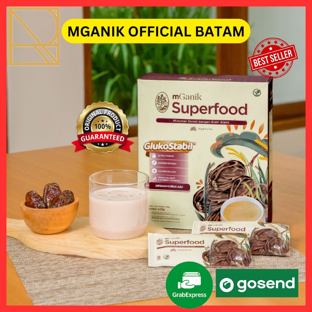 

[ KHUSUS KOTA BATAM ] mGanik Superfood Kurma - Suplemen Diabetes - 1 Box isi 20 Sachet