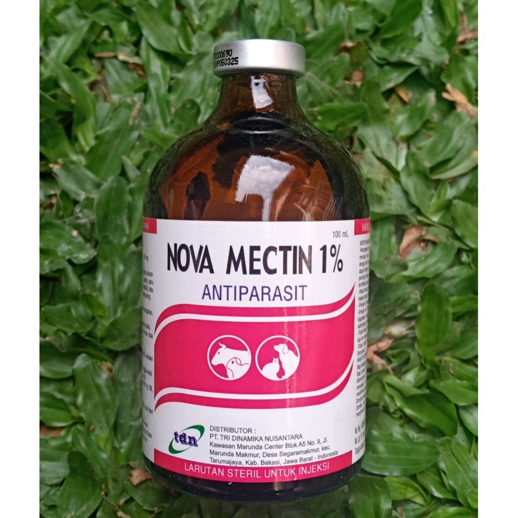 NOVAMECTIN Ivermectin 1% 100ml Obat Gudik, Scabies, Gatal-Gatal, Kutu, Jamur, dan Caplak untuk Kucin