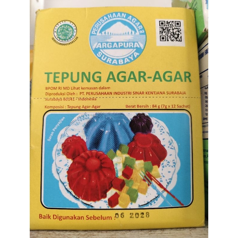 

Tepung Agar Agar Argapura (7gr x12 Sachet)