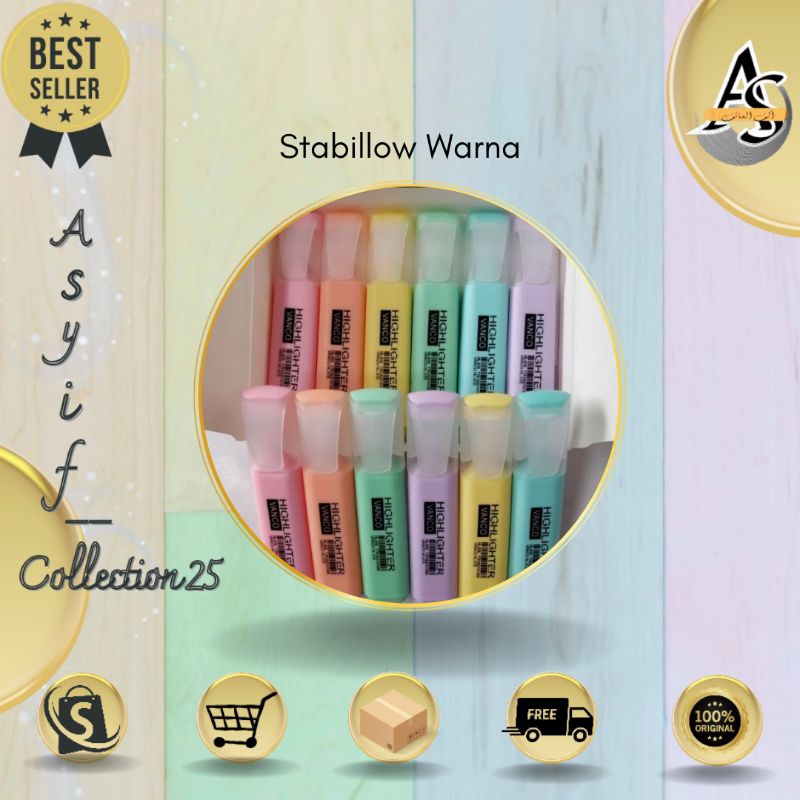 

Stabillow Warna Warni || Asyif Collection 25 Atk alat tulis sekolah