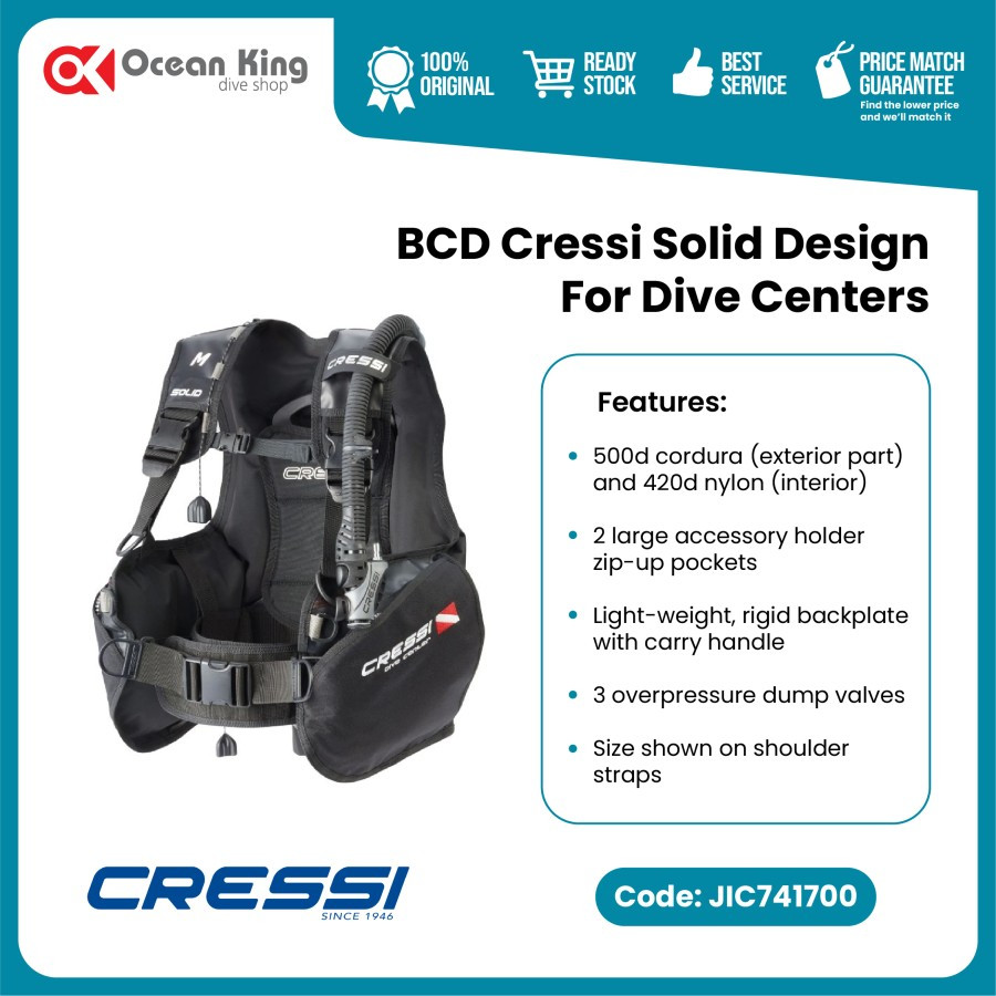 BCD Cressi Solid Design For Dive Centers