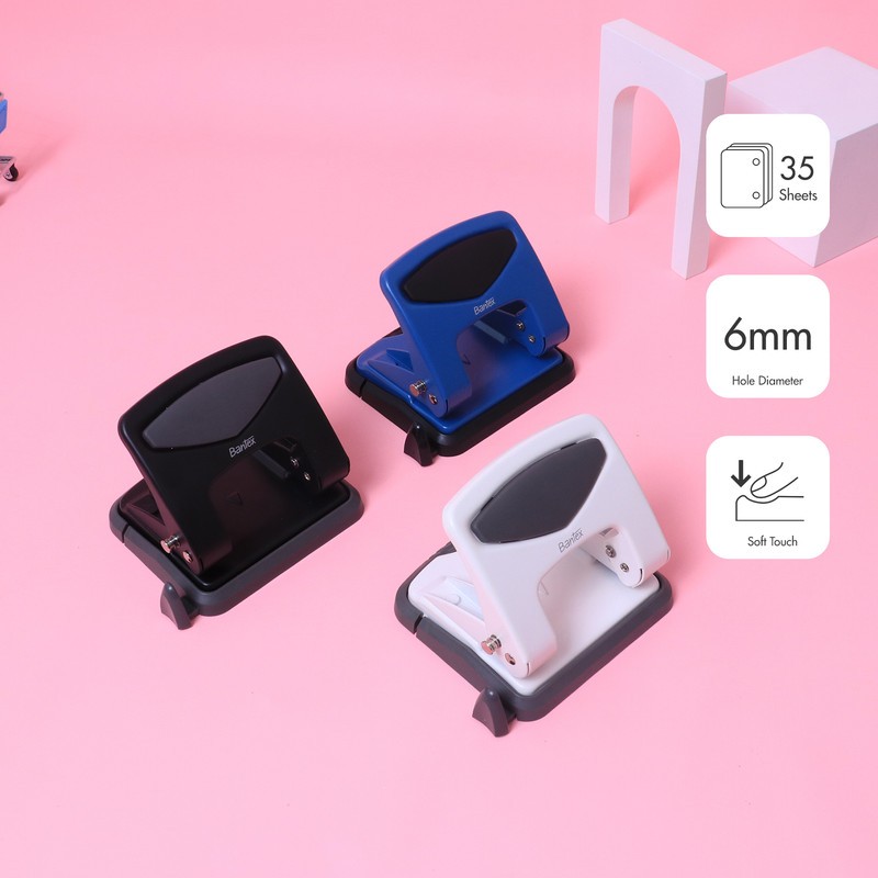 

[Stationery Home] Bantex Pembolong Kertas 2 Lubang / Punch Muat 25 Lembar Dengan Soft Touch Locking System BD6252