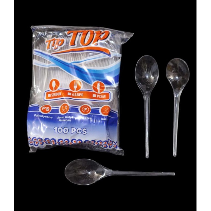 sendok makan tip top bening & susu - tip top bening