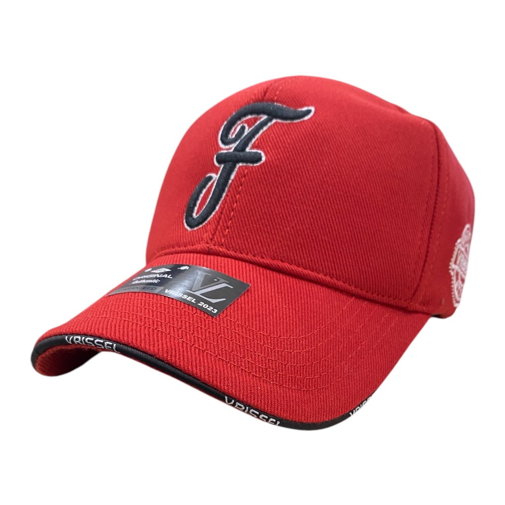 Topi basebal logo F bahan Rafel Ori