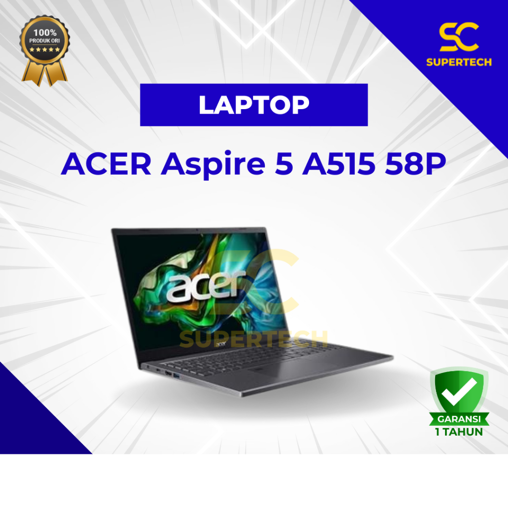 Acer Aspire 5 A515 58P Core i5 - 1335U 8GB 512ssd DOS 15.6FHD IPS