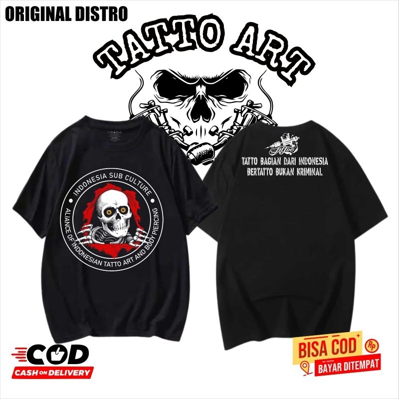 KAOS LENGAN PENDEK TATO ART KAOS TATO INDONESIA SUB CULTURE KAOS DISTRO