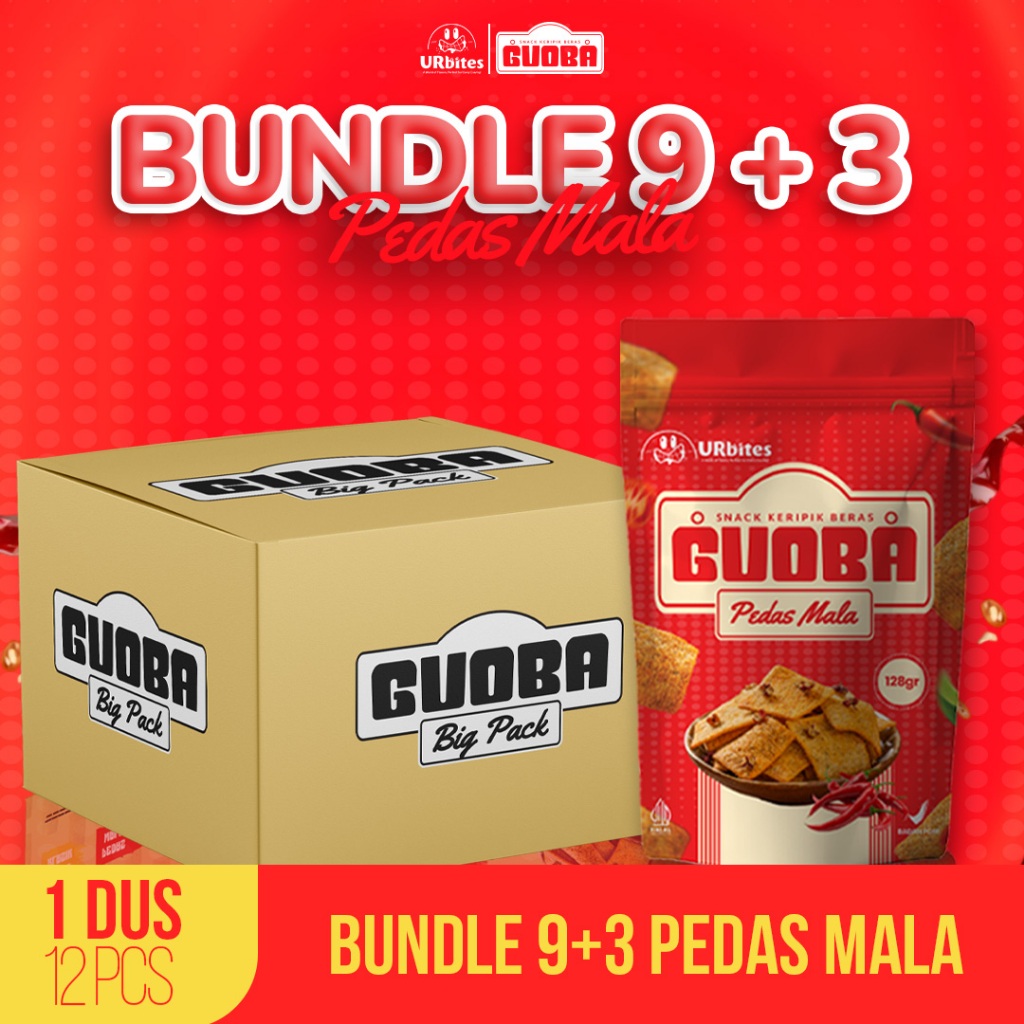 

KERIPIK GUOBA - Bundle Of 9 [Free 3Pcs] Variant Pedas Mala Snacks Keripik Beras Pedasnya Bikin Merem Melek, Keriuknya Nagih