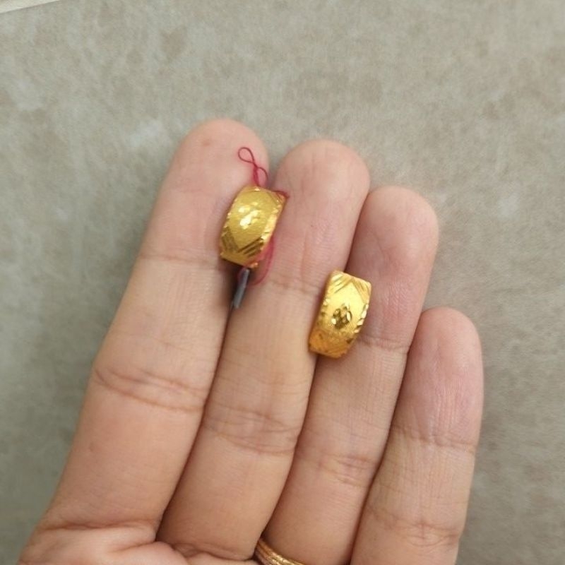 anting klip bangkok model terbaru emas asli kadar 875