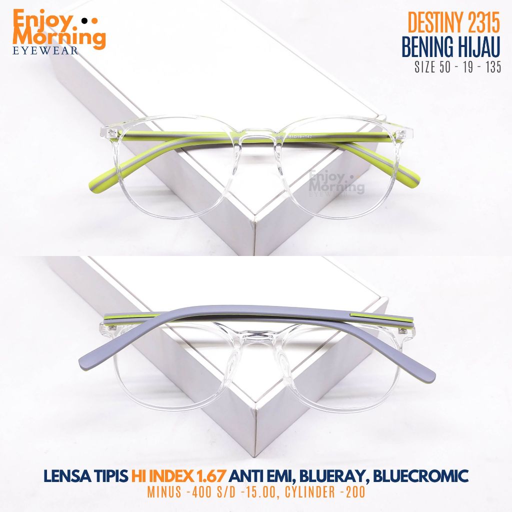 Kacamata Minus Wanita Lensa Tipis -4 sd -15 Silinder -2 Hi Index 1.67 Anti Radiasi Blueray Photocrom
