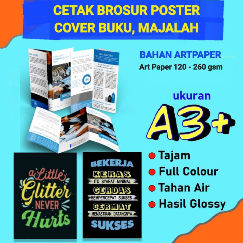 

CETAK A3 A3+ BAHAN ART PAPER - Cover Buku - Isi Majalah - Poster - Brosur
