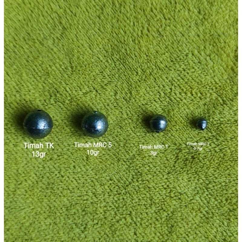 Timah Pancing Pemberat Ukuran 2 Cm - Model Mrica Timah Bulat Timah model mrica - timah bulat - timah
