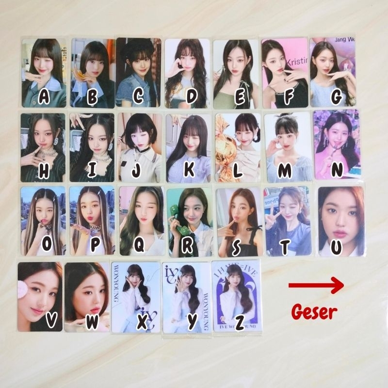 Ive pc Official Photocard Wonyoung Yujin Rei Gaeul Liz Leeseo alive Japan jp concert show me what i 