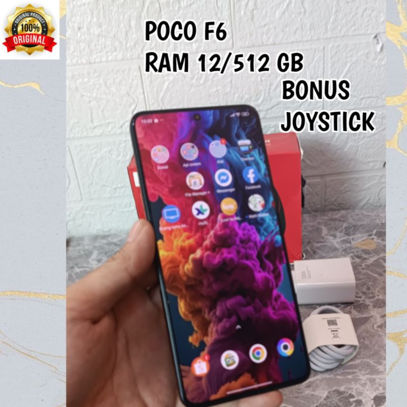 FLASH SALE POCO F6 RAM 12/512GB | SPEK GAHAR| SEKEN LIKE NEW BONUS JOYSTICK WIRELESS