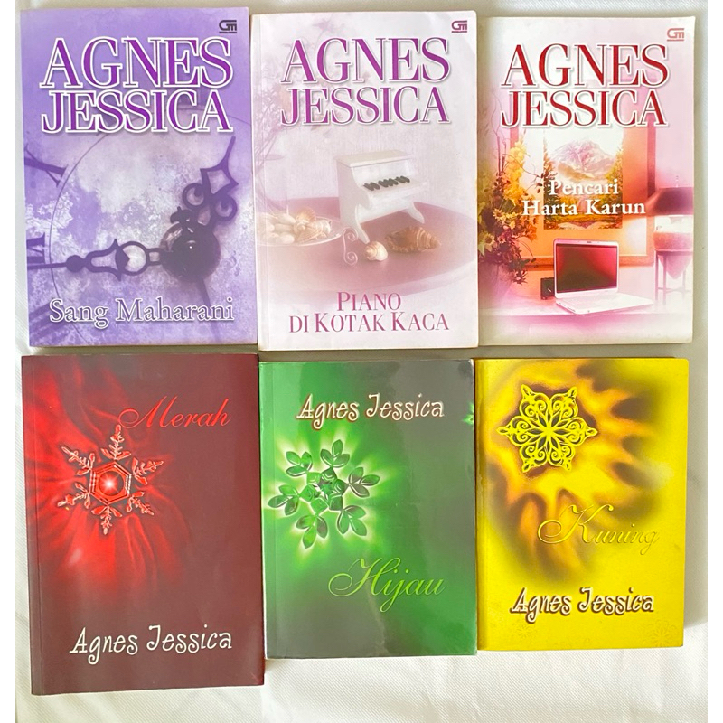 Novel Agnes Jessica - Piano di Kotak Kaca//Sang Maharani//Jejak Kupu Kupu//Love above all [preloved]
