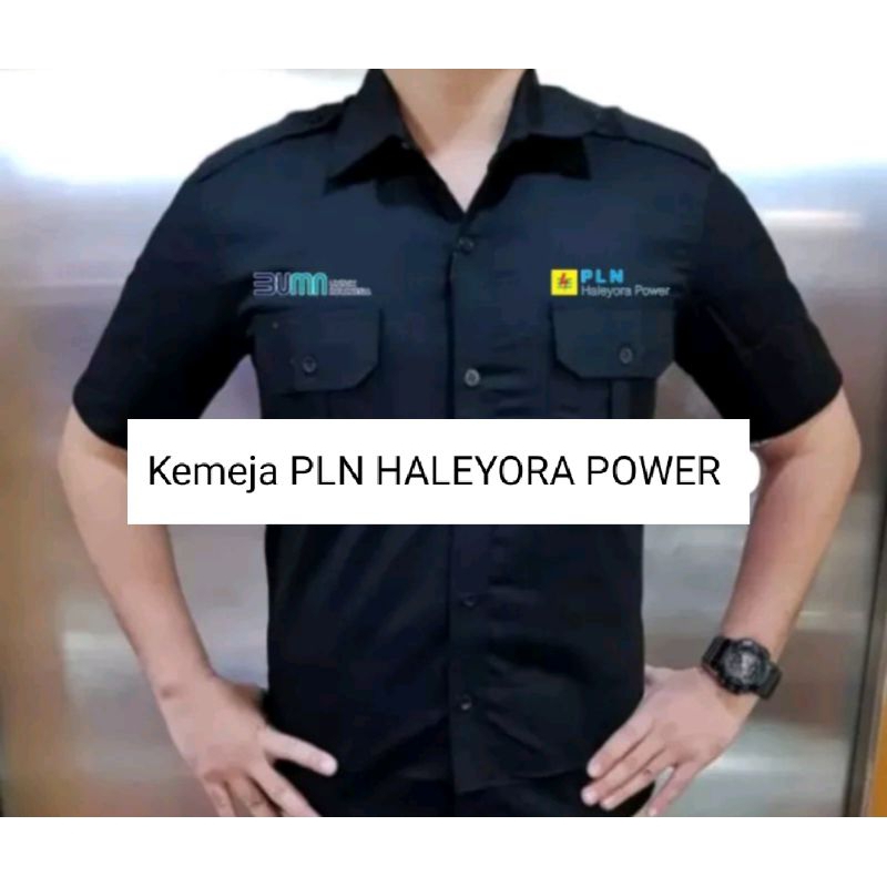 Kemeja Pln Haleyora Power Seragam Bumn Pln Baju Kerja Pln Haleyora Power.