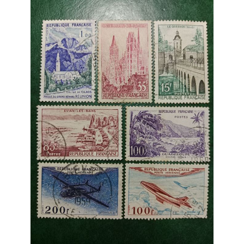 

Prangko Perancis 7 pcs Campur USED