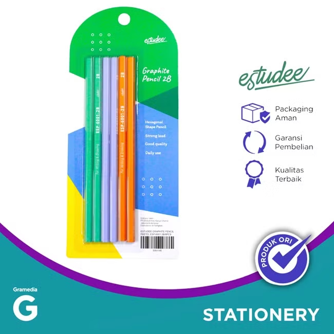

Gramedia Tunjungan : Estudee Graphite Pencil Pastel Esp-6001 2B/6Pcs