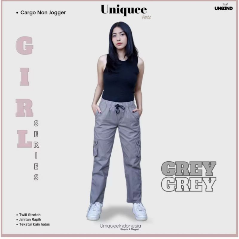 Celana Cargo Wanita Jumbo twill Stretch - Celana Panjang Wanita Jumbo Melar