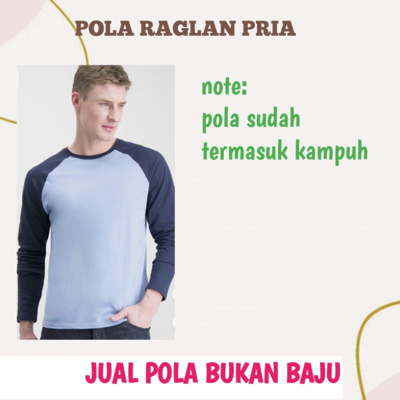 POLA KAOS RAGLAN/ REGLAN PRIA