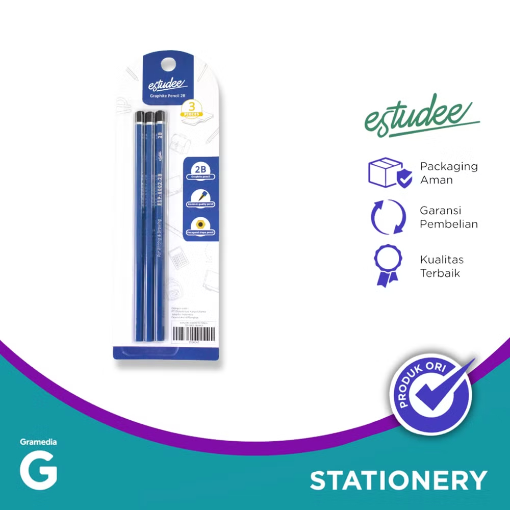 

Gramedia Tunjungan : Estudee Graphite Pencil Esp-6002 2B/3Pcs