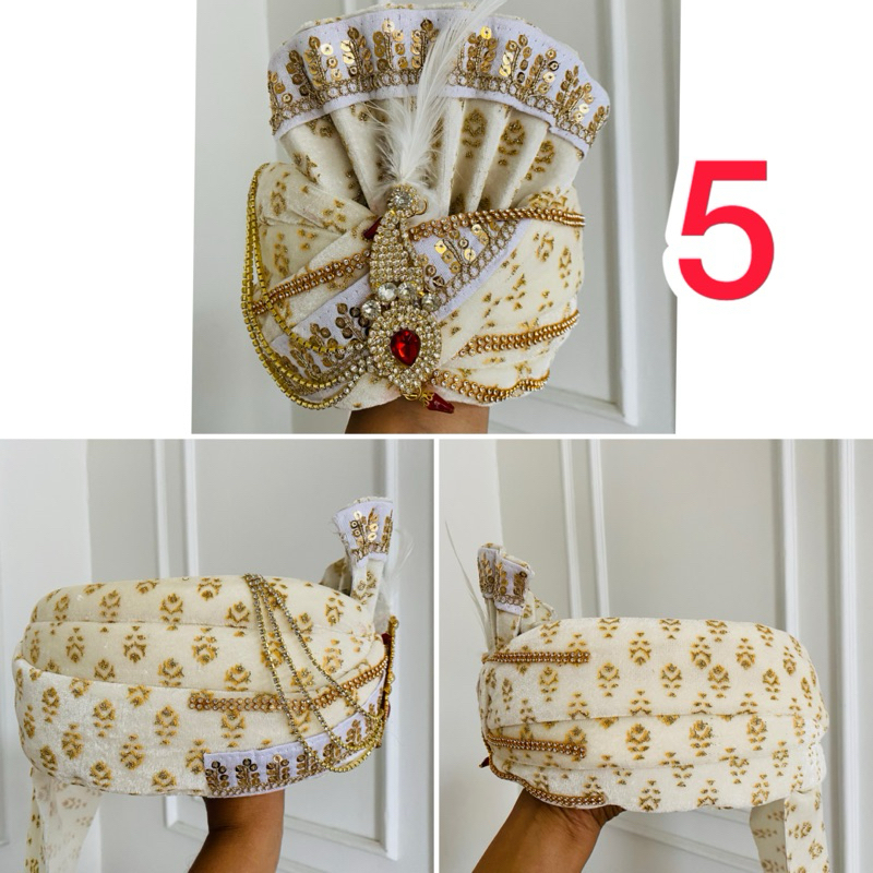 Turban India Premium  (5) Topi Untuk Pengantin Pria / Topi India / Topi Pengantin Pria