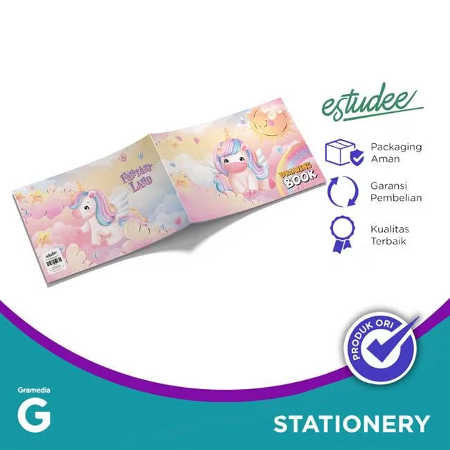 

Gramedia Tunjungan : Estudee Drawing Book A4 J Unicorn Fantasy