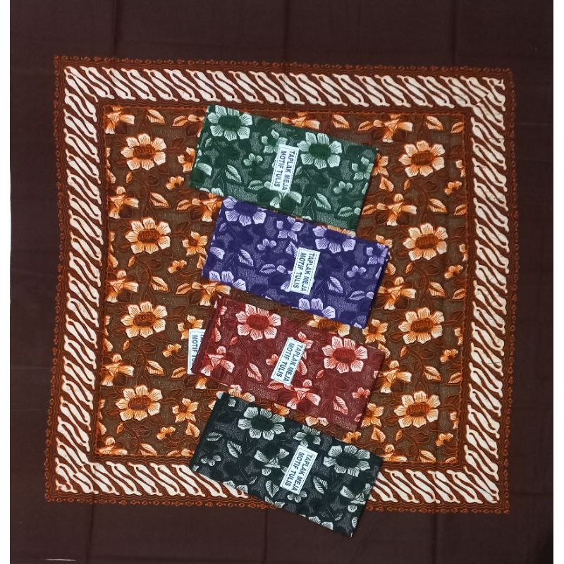 Paket Hemat 3 Pcs Taplak Meja Kantor Sekolah Motif Batik Tulis Taplak Meja Guru Sekolah Segi Empat B