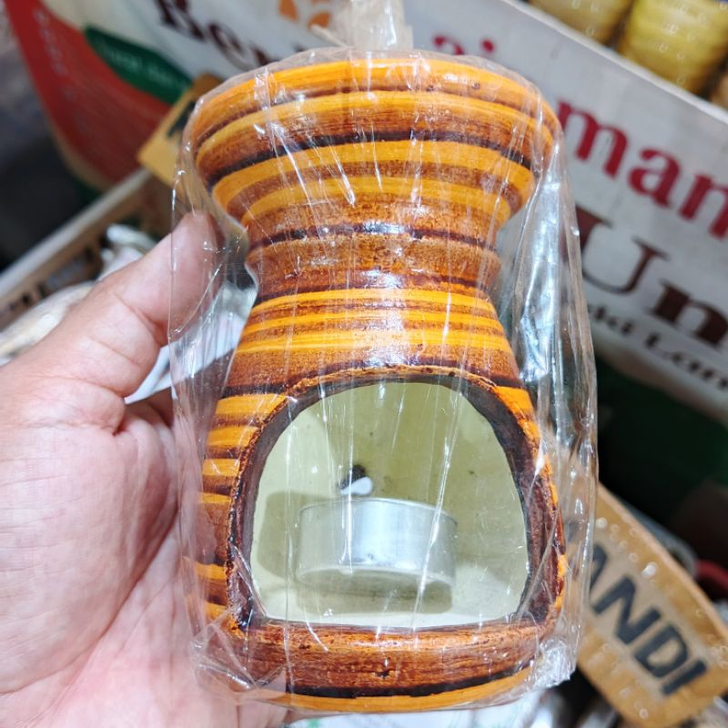 gerabah aroma terapi - tungku gerabah aroma terapi - 1 set gerabah aroma terapi - lilin gerabah