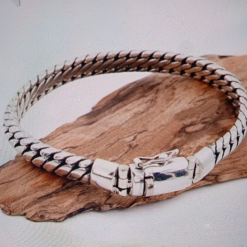 gelang pria silver Sterling rantai 75311