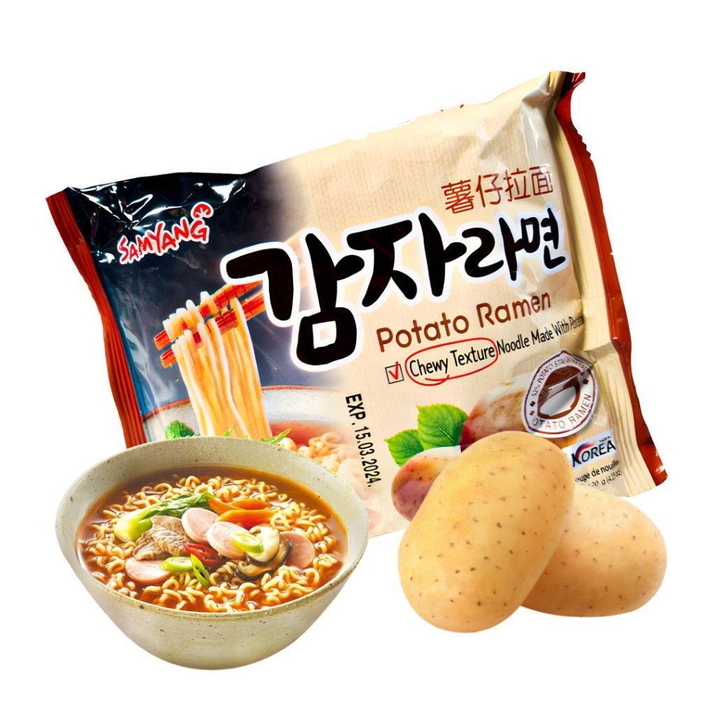 

Samyang Potato Ramen Chewy Texture Instant Noodle (NO SPICY) | Mie Instan Korea Kuah Soup