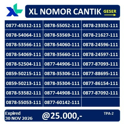 Kartu Perdana Nomor Cantik XL Gratis Nelpon