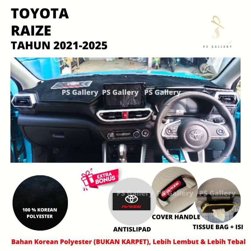Alas Dasbor Mobil Toyota RAIZE Aksesoris Cover Dashboard Premium
