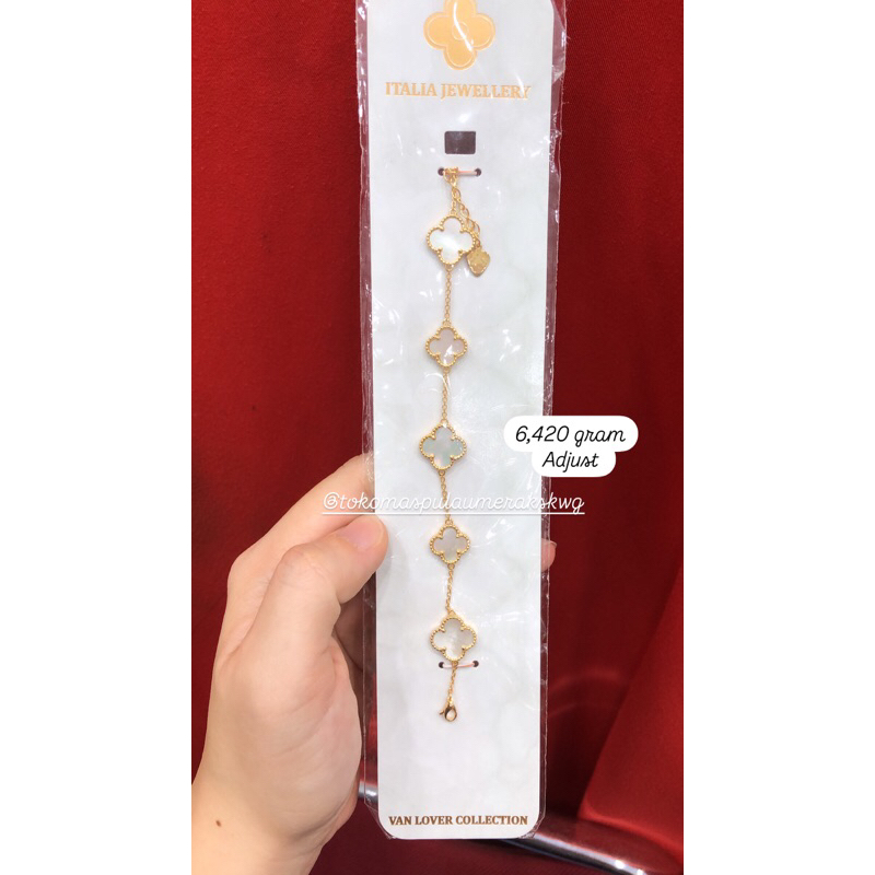 Gelang vanklip putih 375/8K