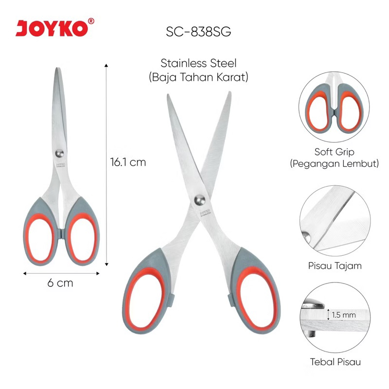 

[JOYKO] SCISSORS / GUNTING SC-838SG
