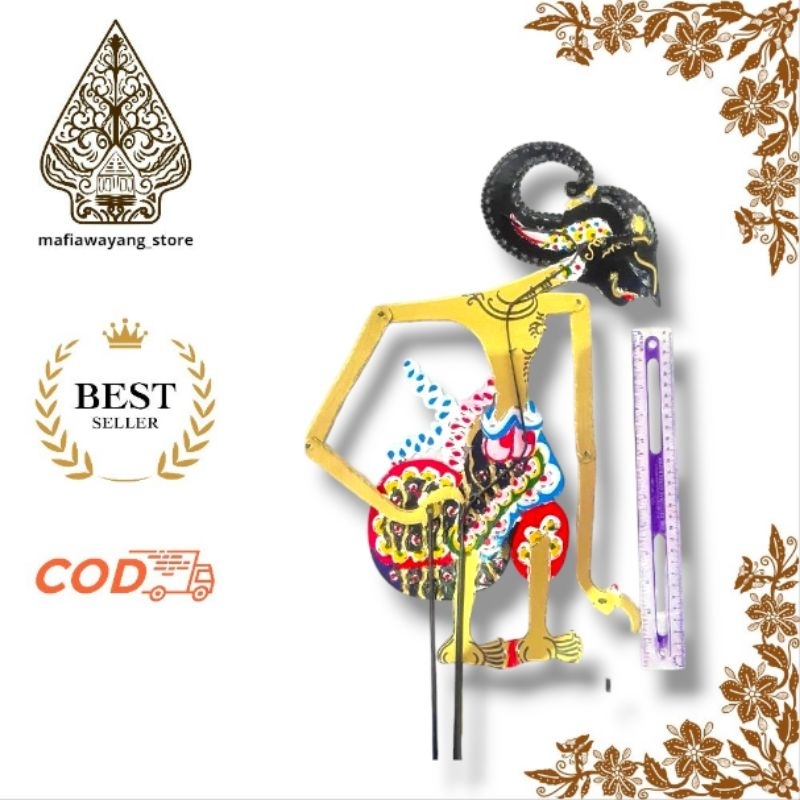 Wayang Kulit Sapi Tebal ARJUNA -+45cm Standar Dalang