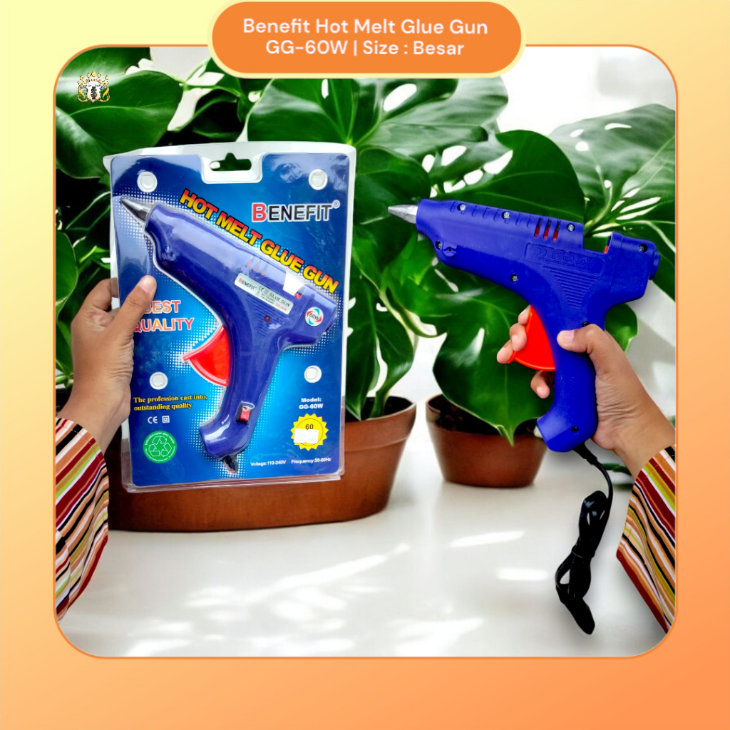 

Hot Melt Glue Gun Benefit / Alat untuk Lem Tembak Ukuran Besar 60 Watt / Serbaguna