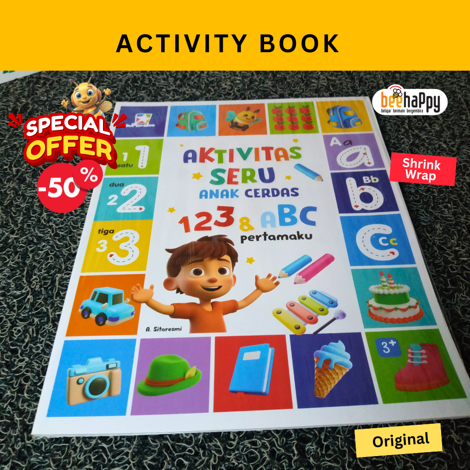 Buku Aktivitas Anak Belajar Angka dan Huruf